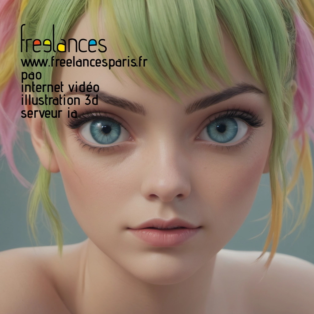 Pao mise en page internet vidéo illustration 3d serveur IA générative AI freelance paris studio de création magazines 8l4c89q0